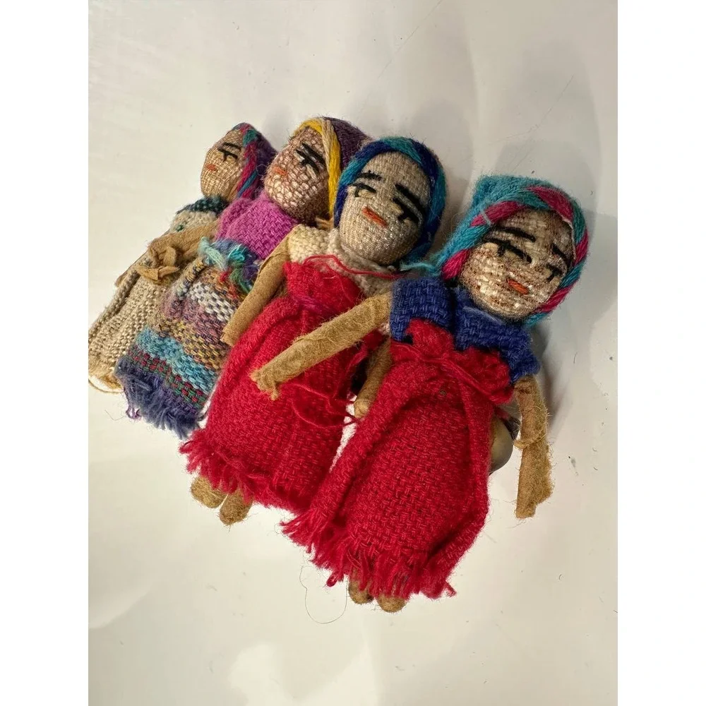 Guatemalan Worry Doll‎ Fabric Hair Barrette Colorful Folk Art - 039/1 (149)